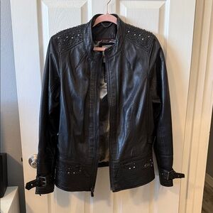 Harley-Davidson Black Leather Jacket with Studs